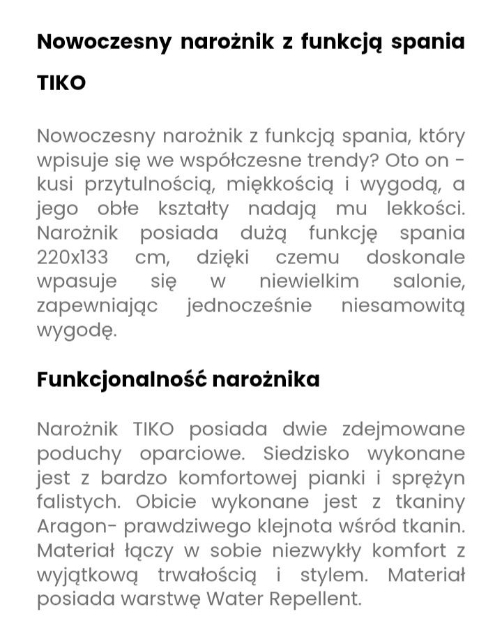 Nowoczesny narożnik z funkcją spania