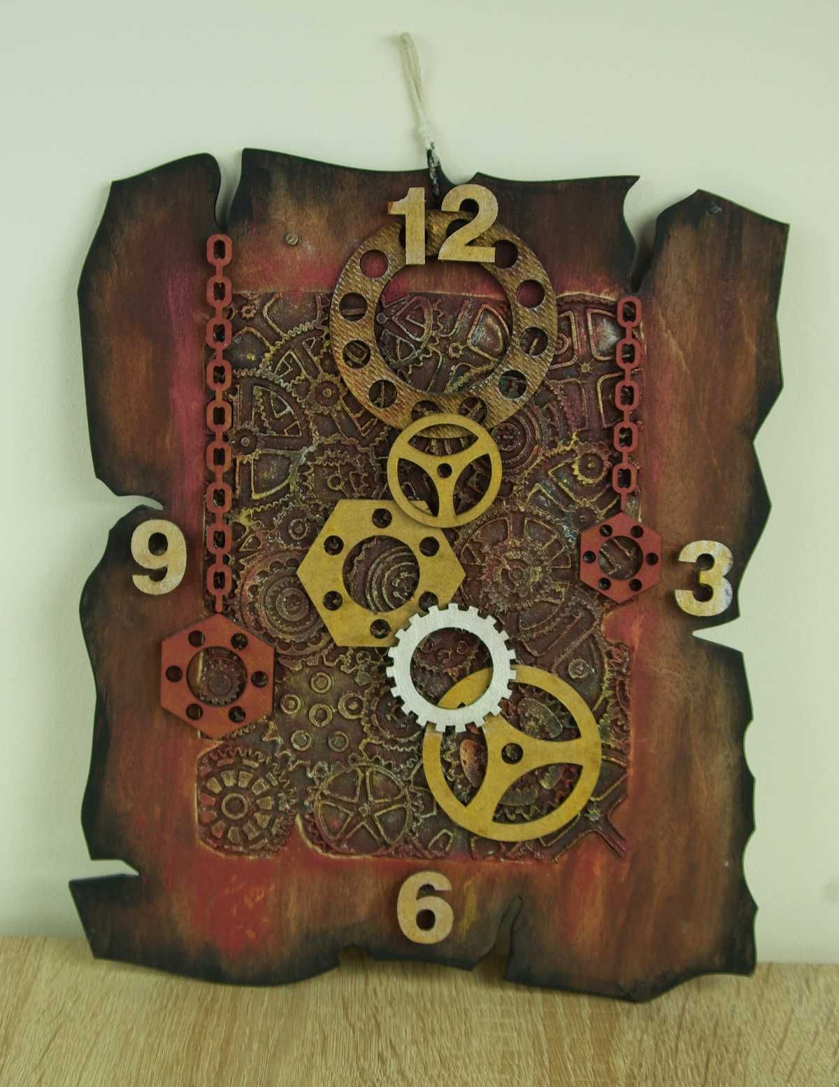 Zawieszka na ścianę steampunk  mixed-media