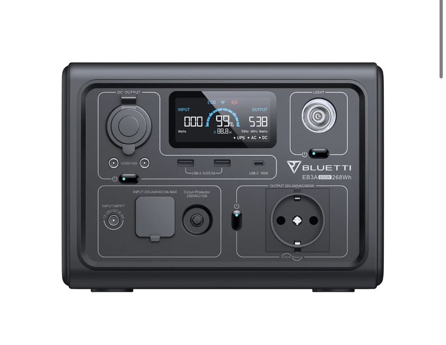 Зарядная станция Bluetti EB3A, 600 Вт, 268 Вт*ч