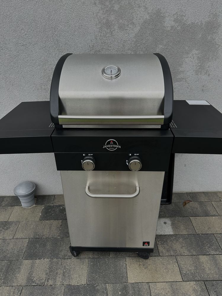 Grill gazowy jamestown stan bdb plus pokrowiec