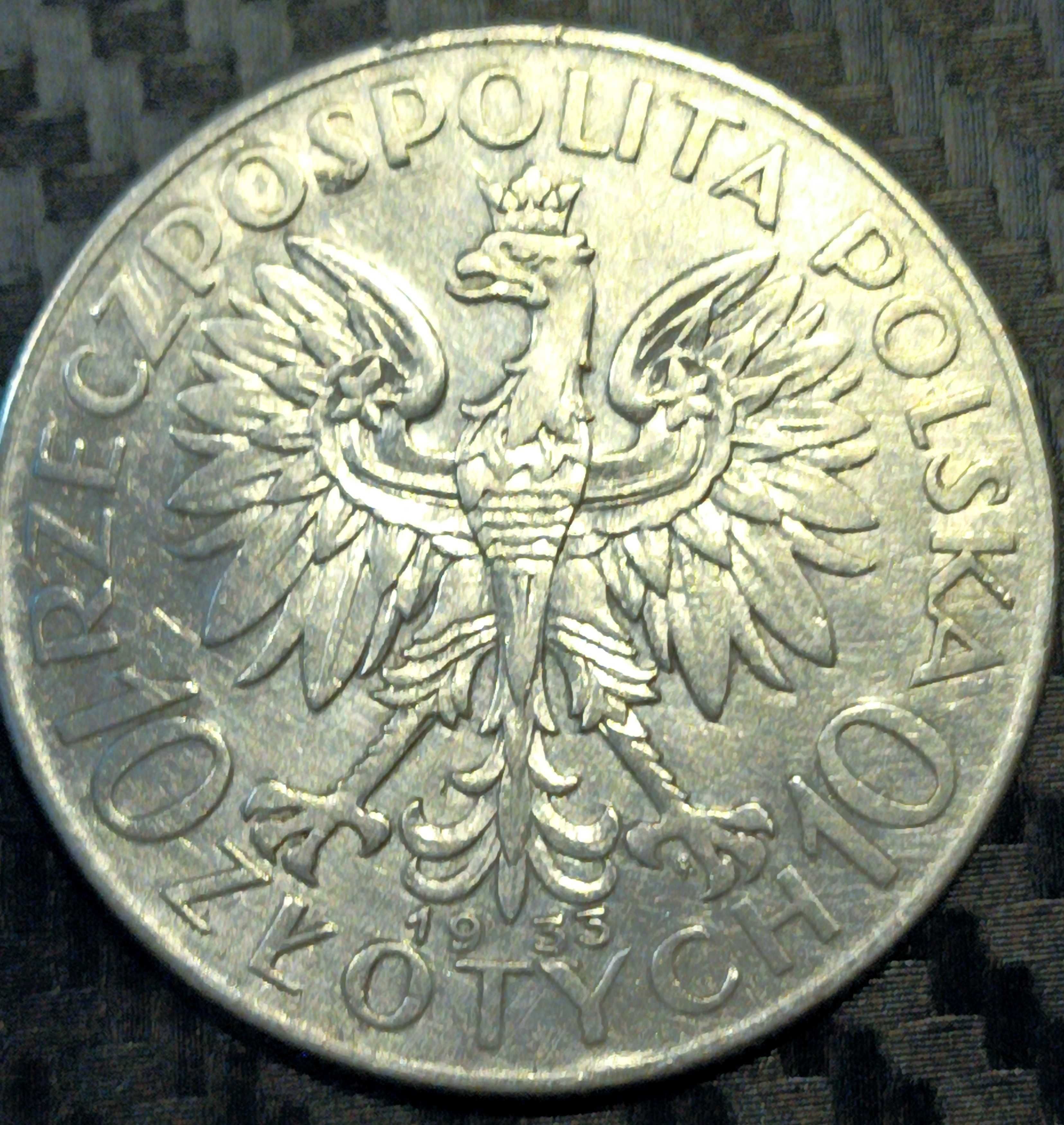 Zestaw 3 monet głowa Polonia kobieta ZZM 1933 2zl 5zl 10zl srebro