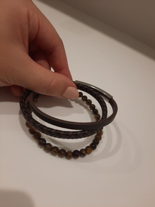Pulseira homem castanha