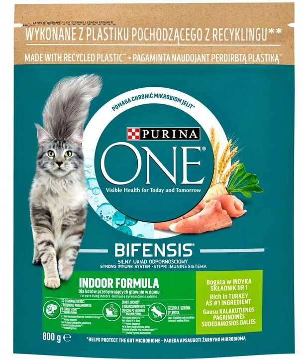 Sucha Karma PURINA ONE BIFENSIS INDOOR Indyk 3x 800g