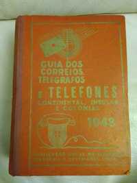 Antigo Livro Guia/Anuário dos Correios/Telégrafos e Telefones de 1948