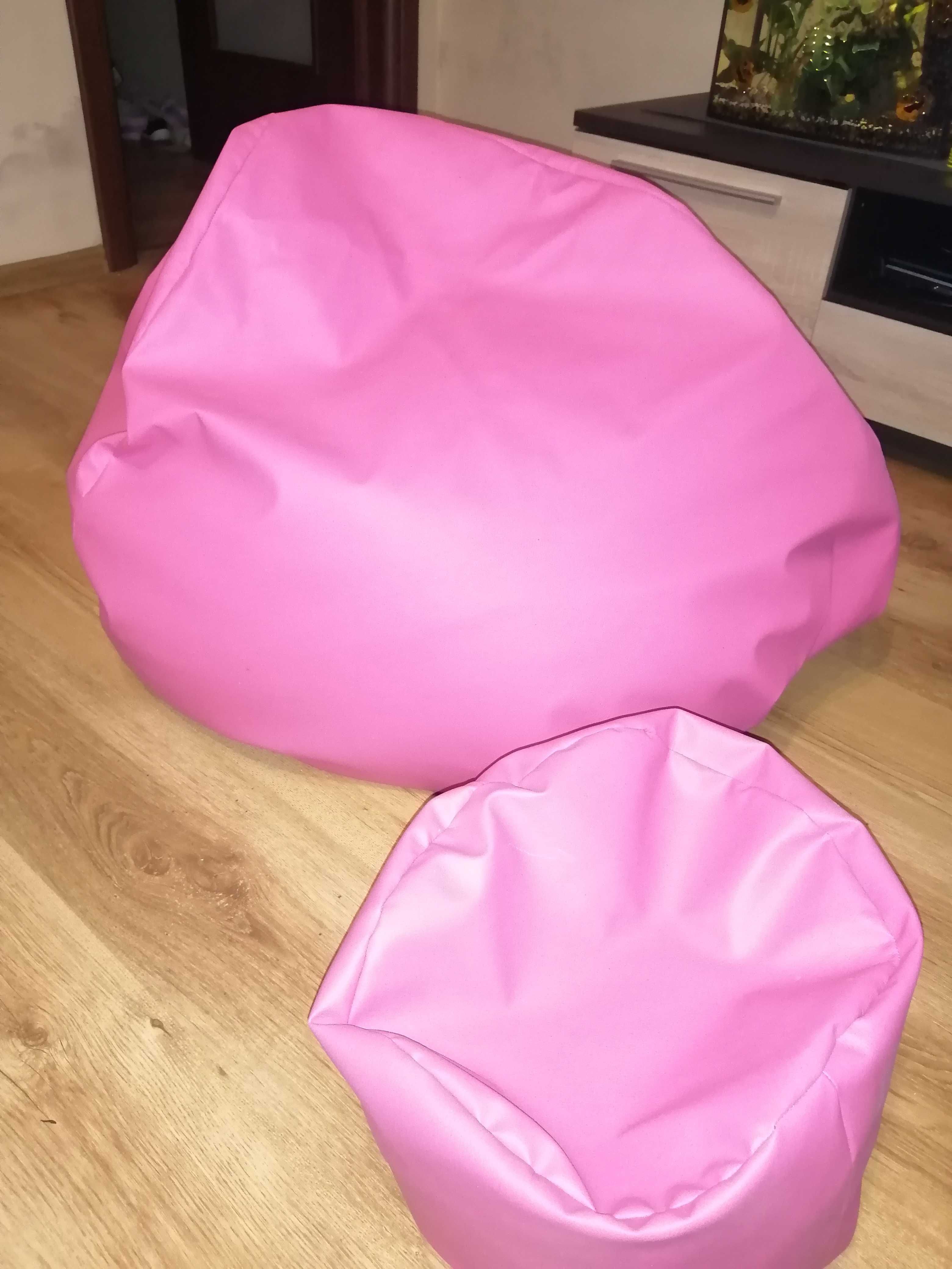 Fotel piłka różowy