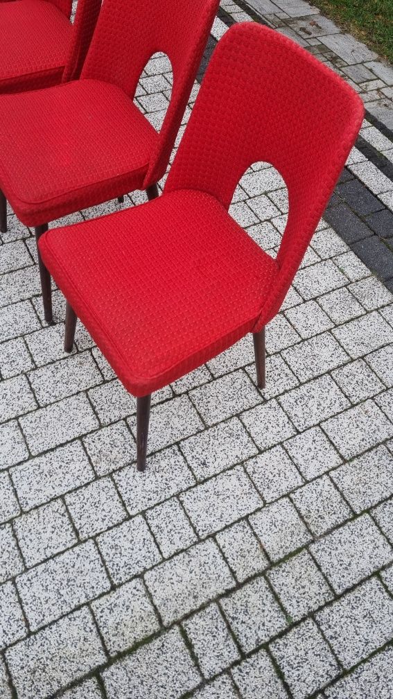 Krzesla fotel muszelki PRL orginalne 5 sztuk Okazja krzesło fotel