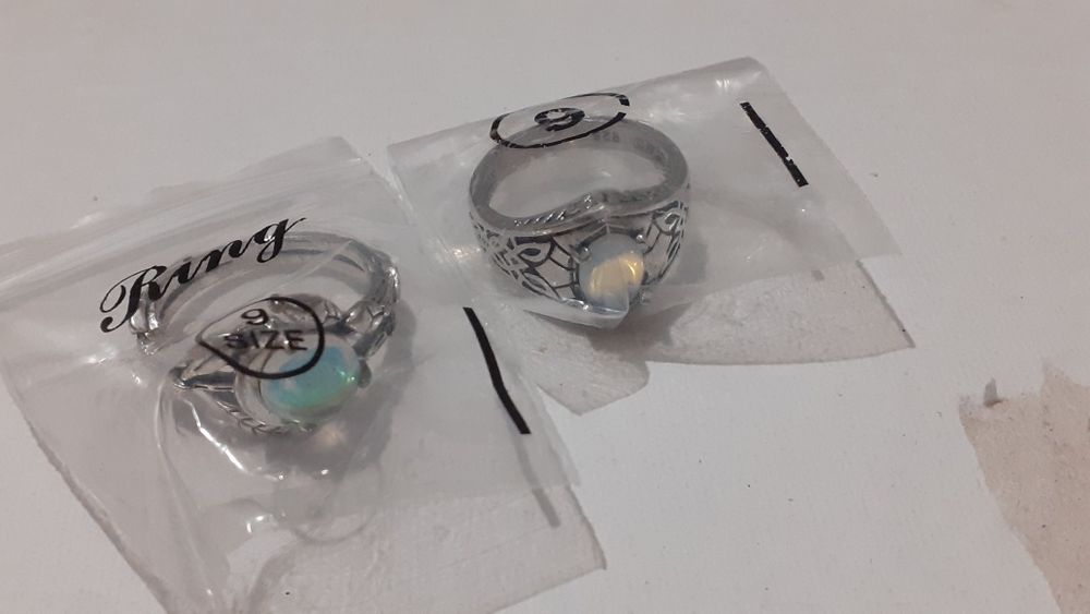 Anel pedra da lua de corte oval do vintage Novo