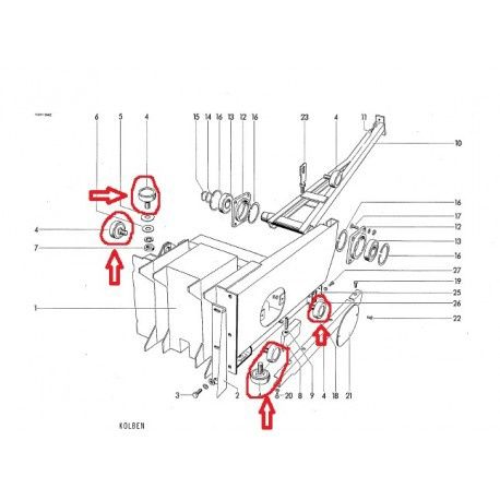 Ролик поршня Welger AP42, AP52, D65мм[AVparts] 1121.16.05.01