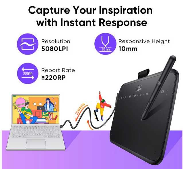 Графический планшет Xp-pen Deco 640 для рисования, образования, ретуши