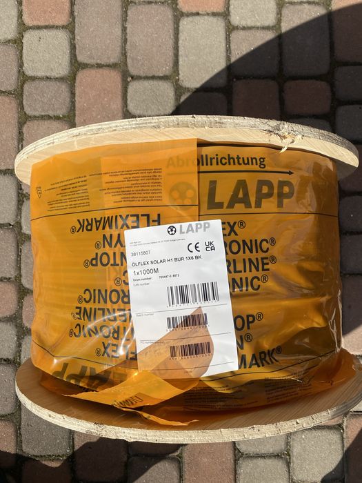 Кабель SOLAR 6мм2 LAPP,KBE,PRYSMIAN для сонячних панелей (Німеччина)