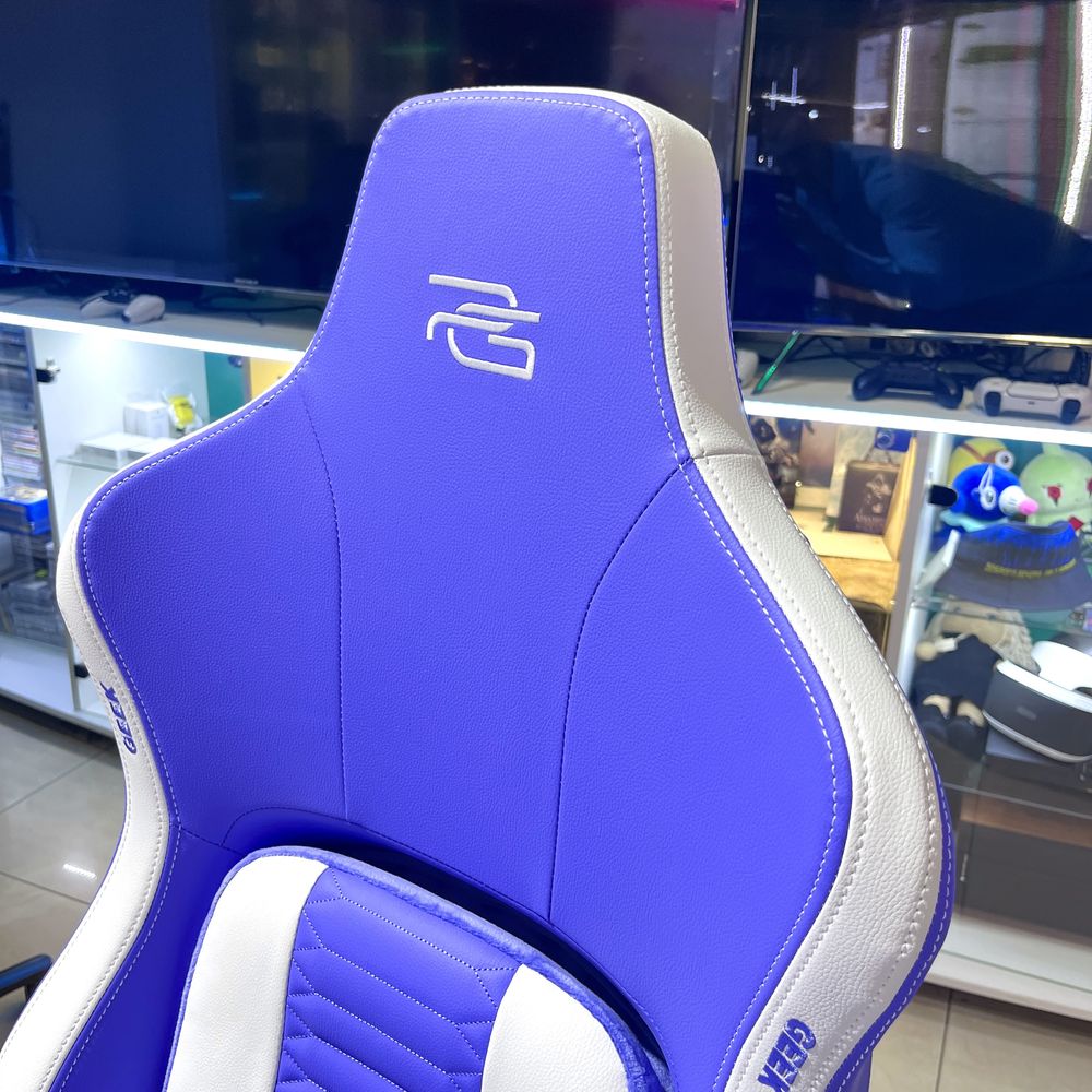 Крісло Proove GEEK White Purple GCGK00001016 кожа Геймерське кресло