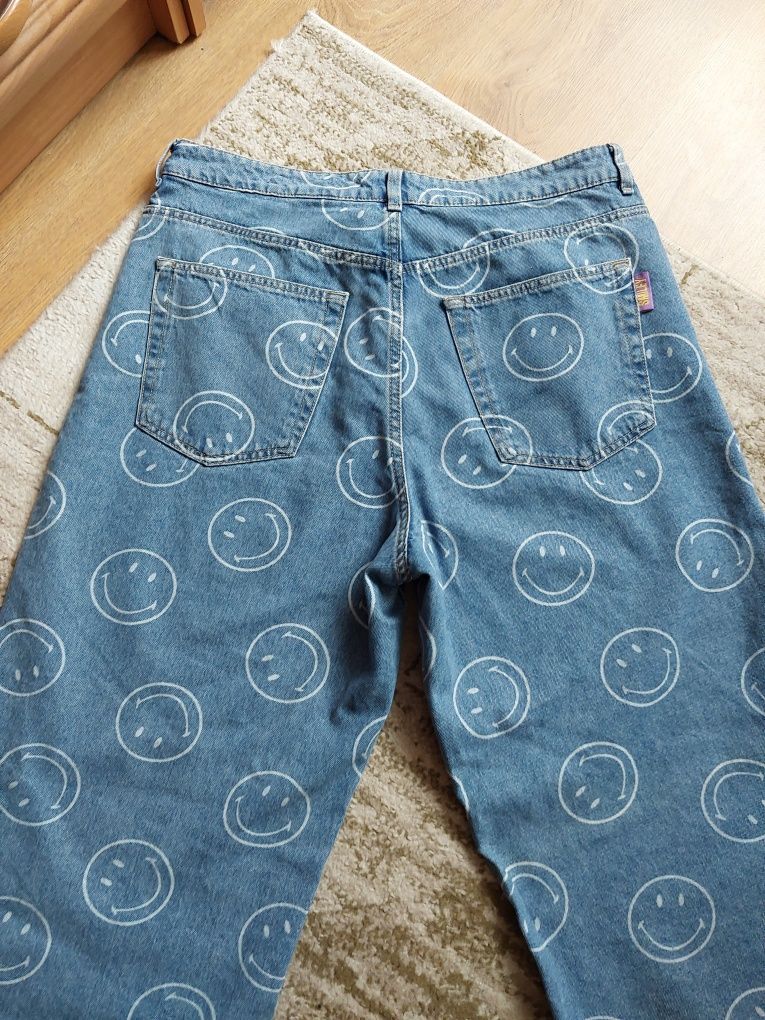 H&M - wesołe jeansy SMILEY 42 jak u Cleo
