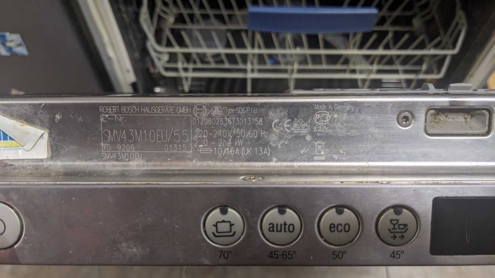 Вбудована посудомийна машина Bosch SMV43M10EU під відновлення/запчасти