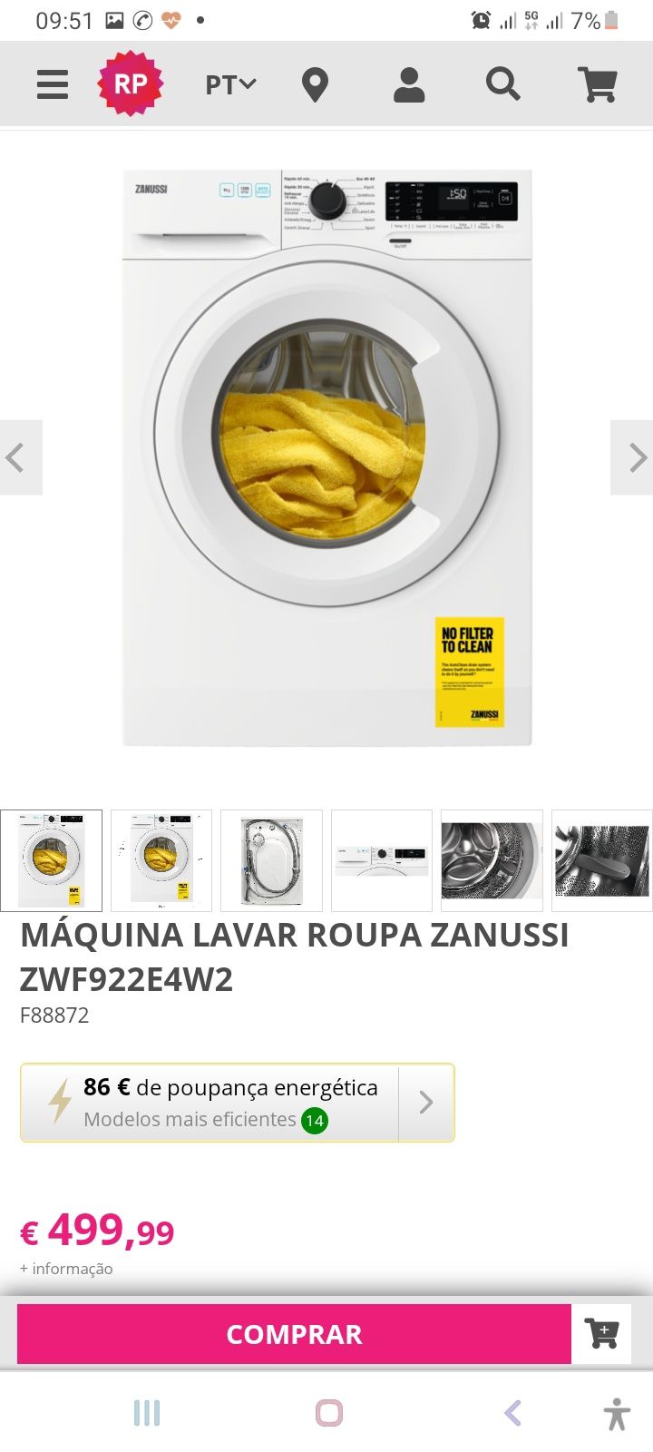 Máquina lavar roupa Zanussi (nova)