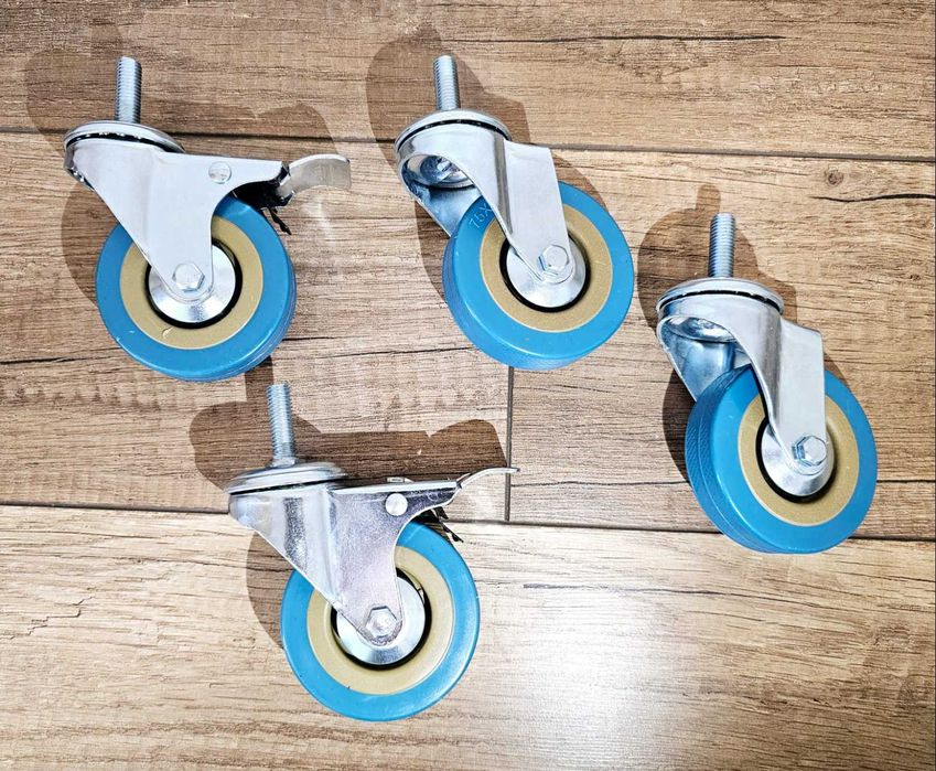 Zestaw jezdny koła obrotowe 4 szt 75 mm