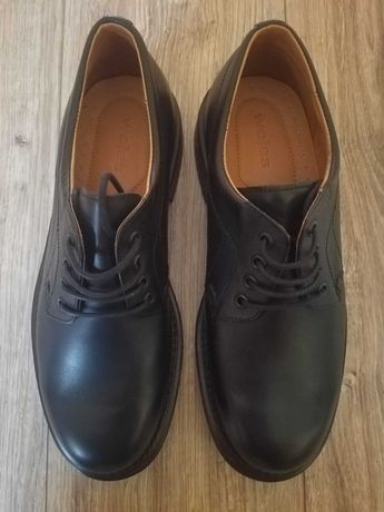 Buty WOJAS EUR42 26.8cm Skóra* półbuty czarne pantofle skórzane Nowe