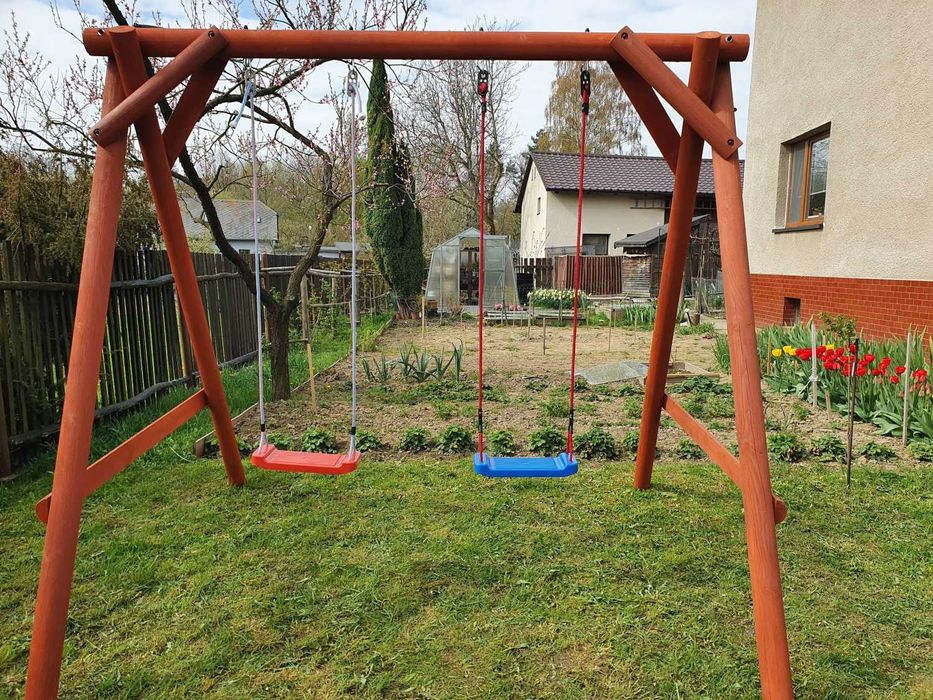 Huśtawka Drewniana Ogrodowa "BARTEK" Solidna Producent najlepsza cena