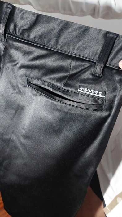 Fato Preto Acetinado SMK para Homem