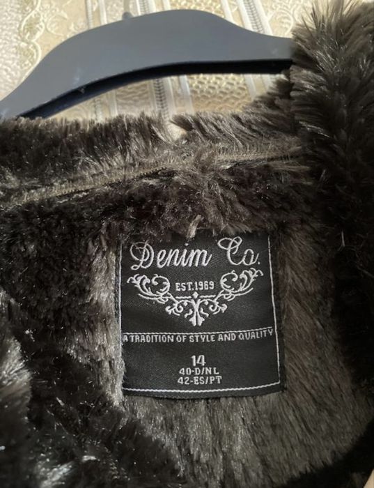 Штучна дублянка накидка, темно коричнева шоколадна під замшу накидка