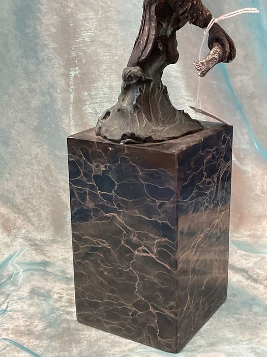 Escultura águia bronze 36 cm