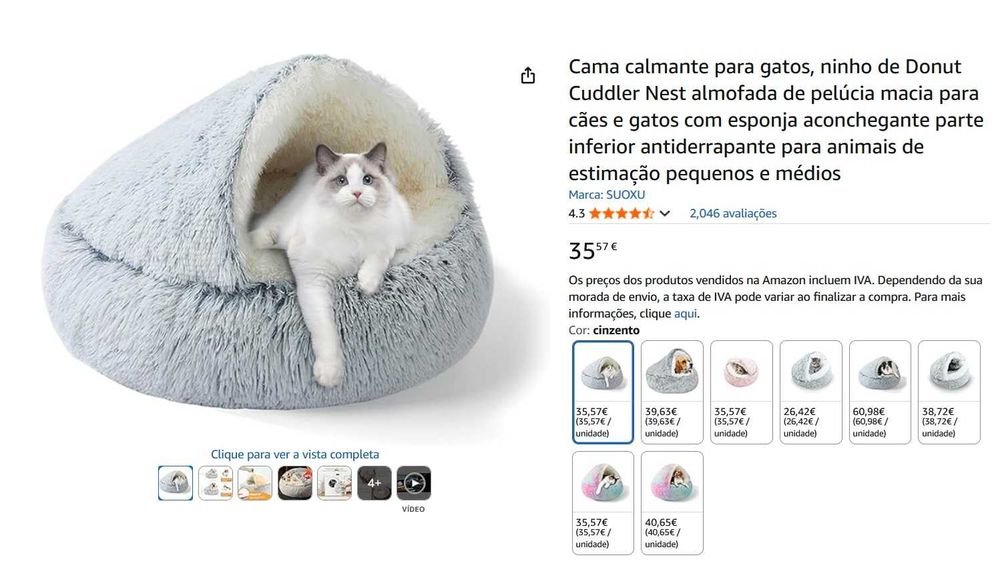 Cama para gato ou cão — nova, nunca usada!