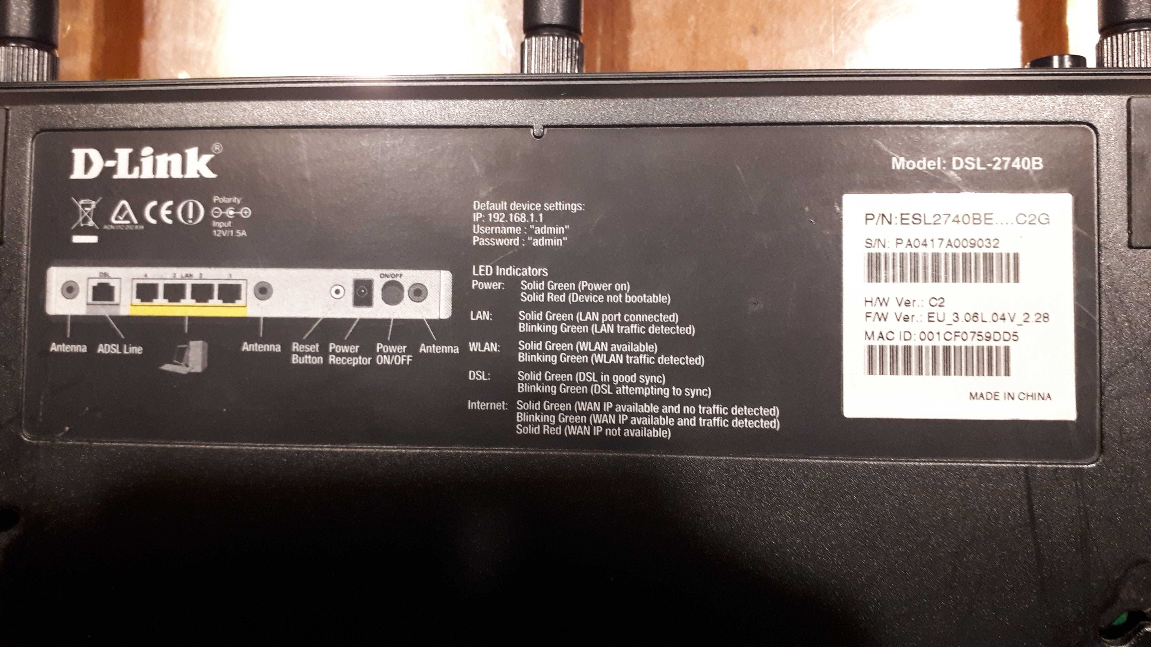 Router Thomson TG784 e D-Link DSL-2740