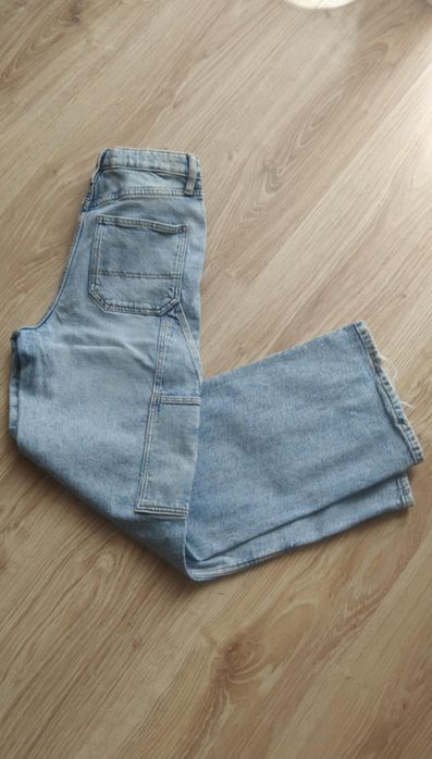 H&M spodnie wide dżinsowe 152