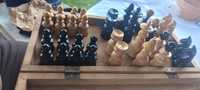 Stare szachy drewniane PRL Antyk