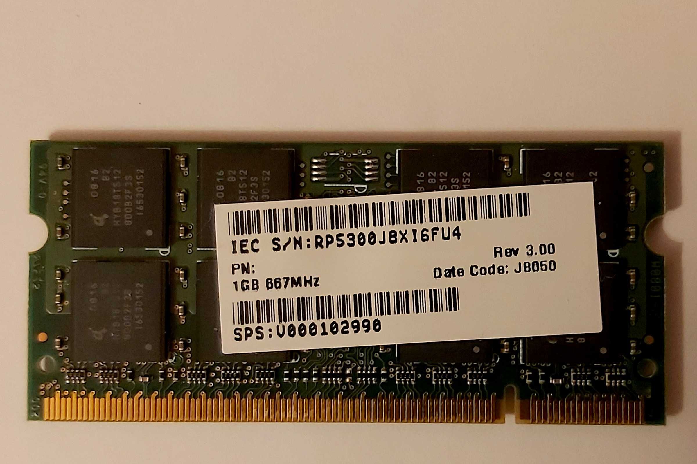 Pamięć 1GB 2Rx8 do laptopa