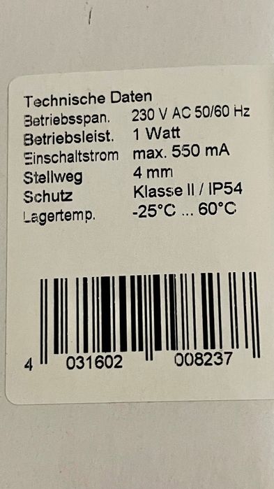 Siłownik termoelektryczny MOHLENHOFF