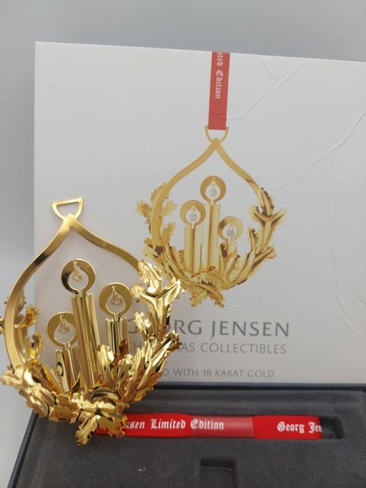 Retrro/vintage styl bombka platerowana 18k złotem