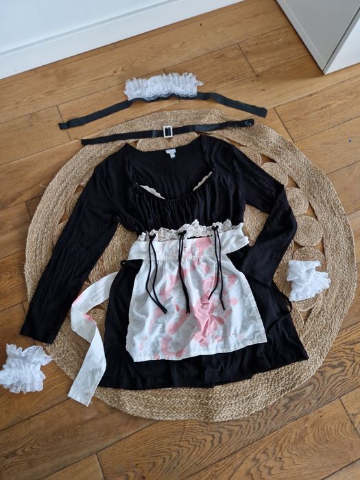 Pokojówka 4xl 48 5xl 50 przebranie kostium na Halloween karnawal bal