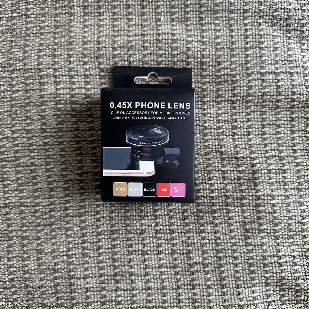 Макролінза для телефона 2 в 1 - 0,45X Phone Lens широкоугольный