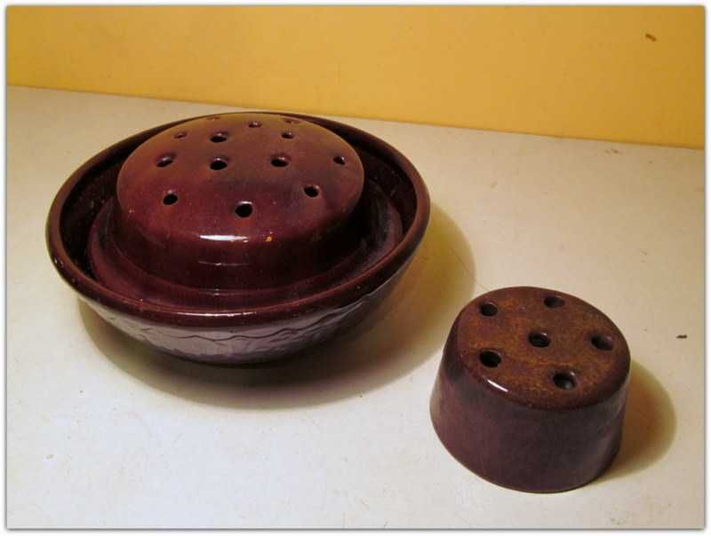 Wazon Ikebana na suche kwiaty ceramiczna glazurowana okres PRL