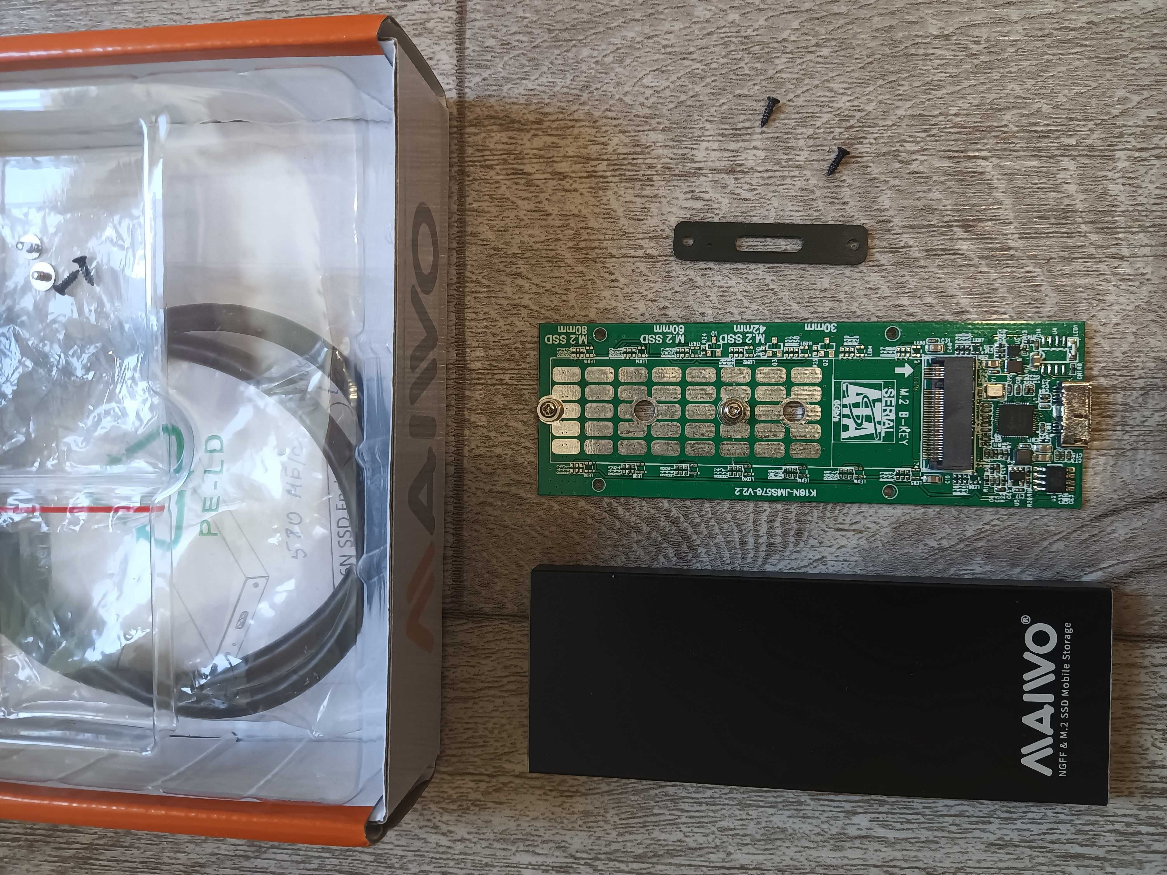 Зовнішня кишеня Maiwo K16N для 1,8" M.2 (NGFF) SSD через USB3.0