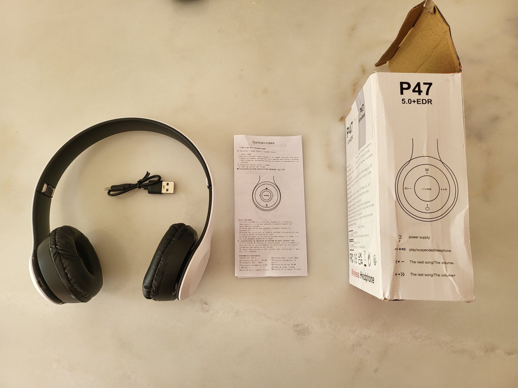 Auscultadores Wireless P47 5.0 + EDR