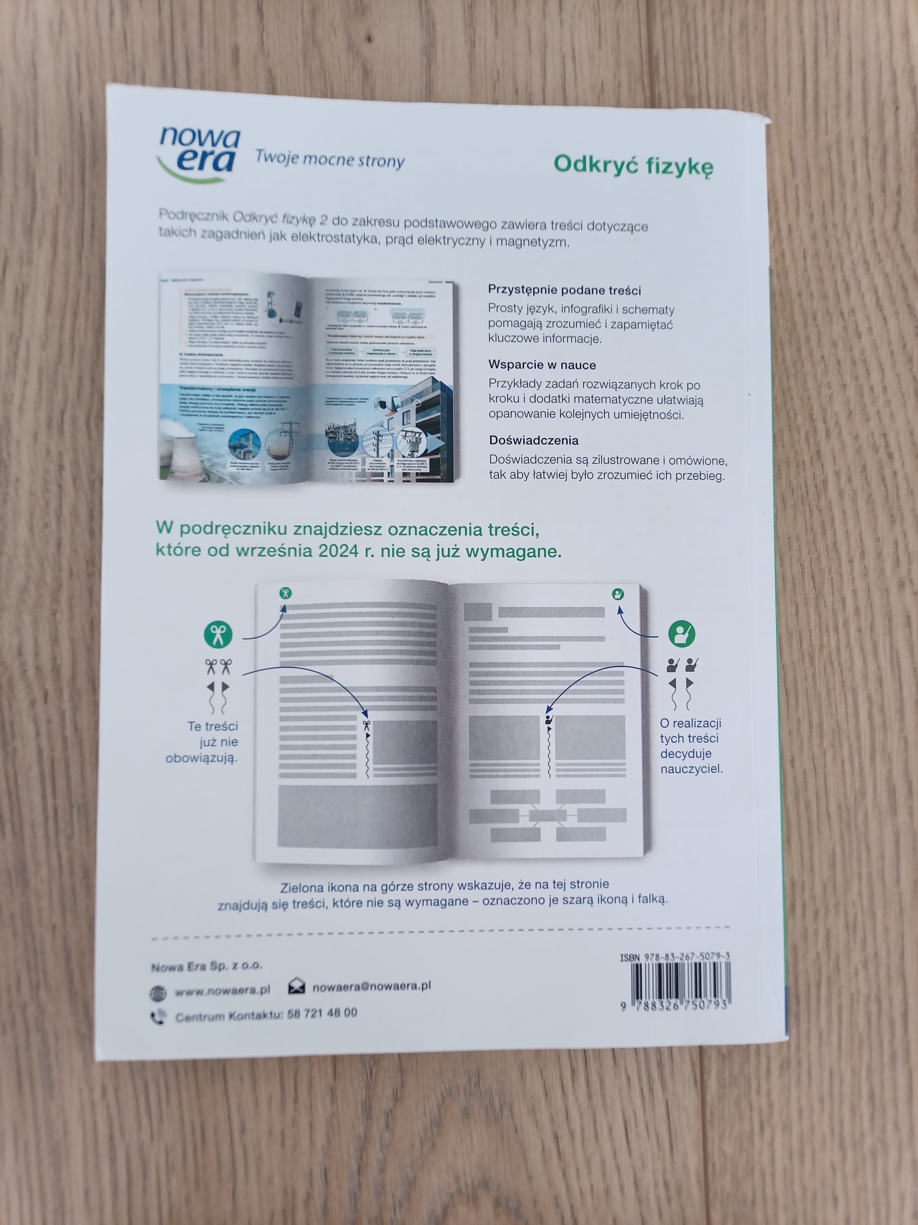"Odkryć fizykę 2", podręcznik fizyka klasa 2 liceum Nowa Era