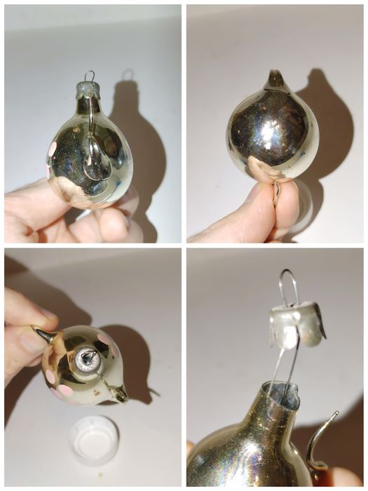 Ёлочная игрушка чайник СССР старая винтажная