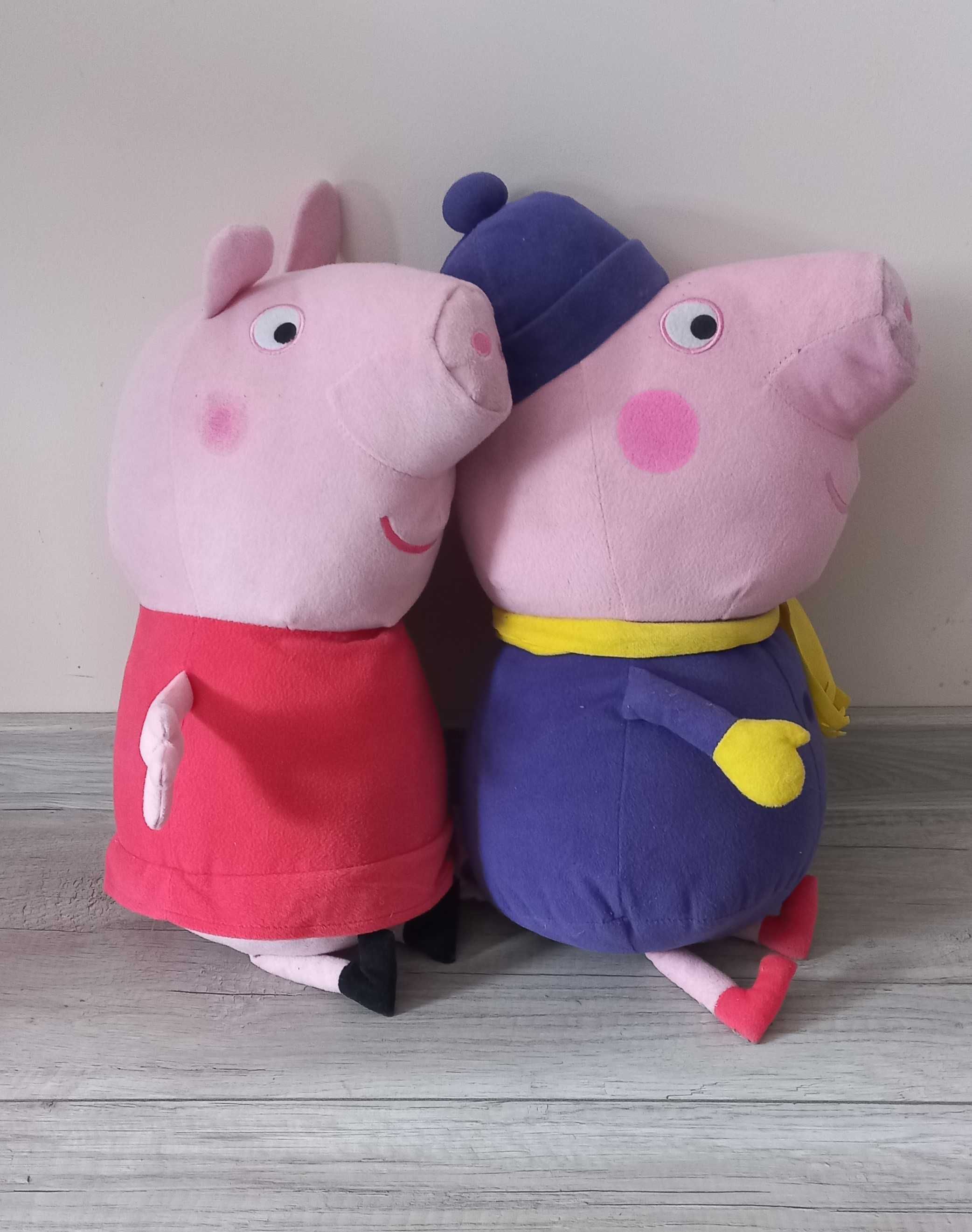 zestaw dwóch pluszaków świnka peppa i george duże 55cm peppa pig