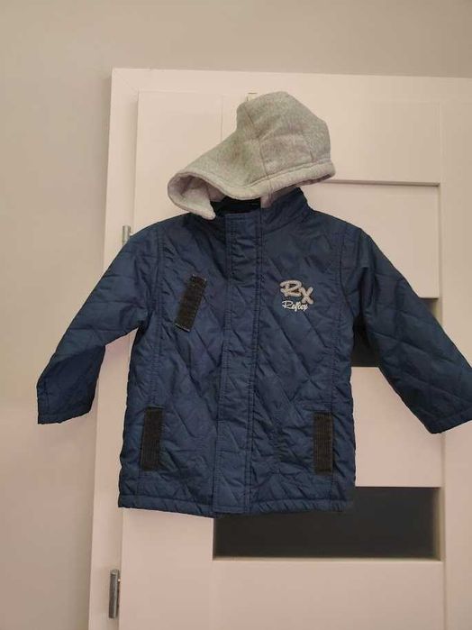 granatowa z kapturem kurtka przejściowa wiatrówka Reflex 98 cm