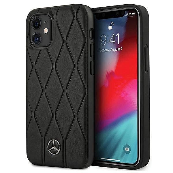 Etui Mercedes Wave Line na iPhone 12 mini - czarne