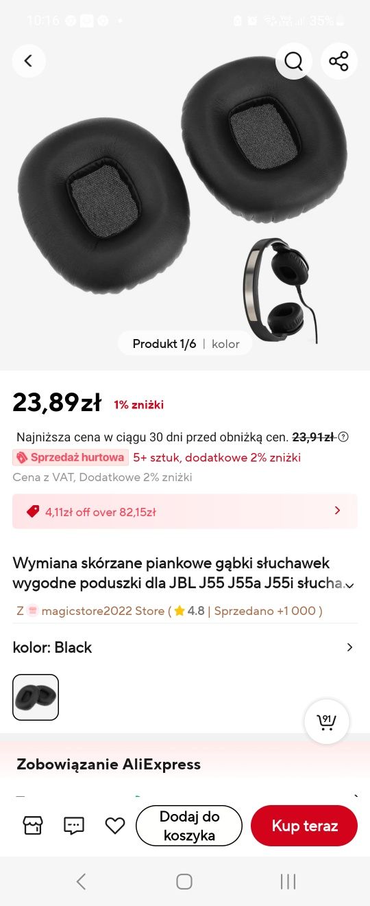 Sluchawki Jbl j55