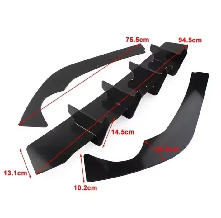 Накладка на задний бампер диффузор Volkswagen Passat B8.5 губа бампера