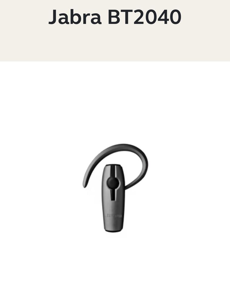 Jabra Bluetooth Headset BT2040