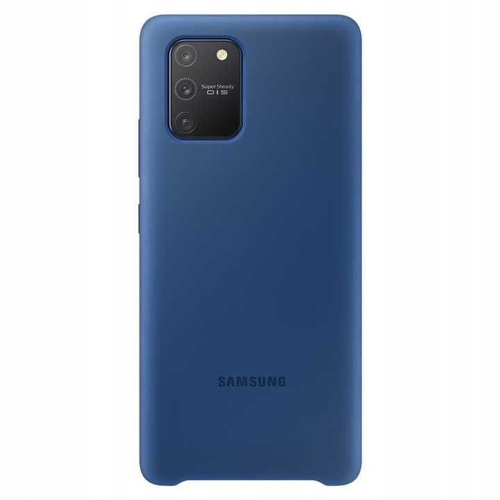 etui Samsung Silicone Cover Case blue / niebieskie do Galaxy S10 Lite