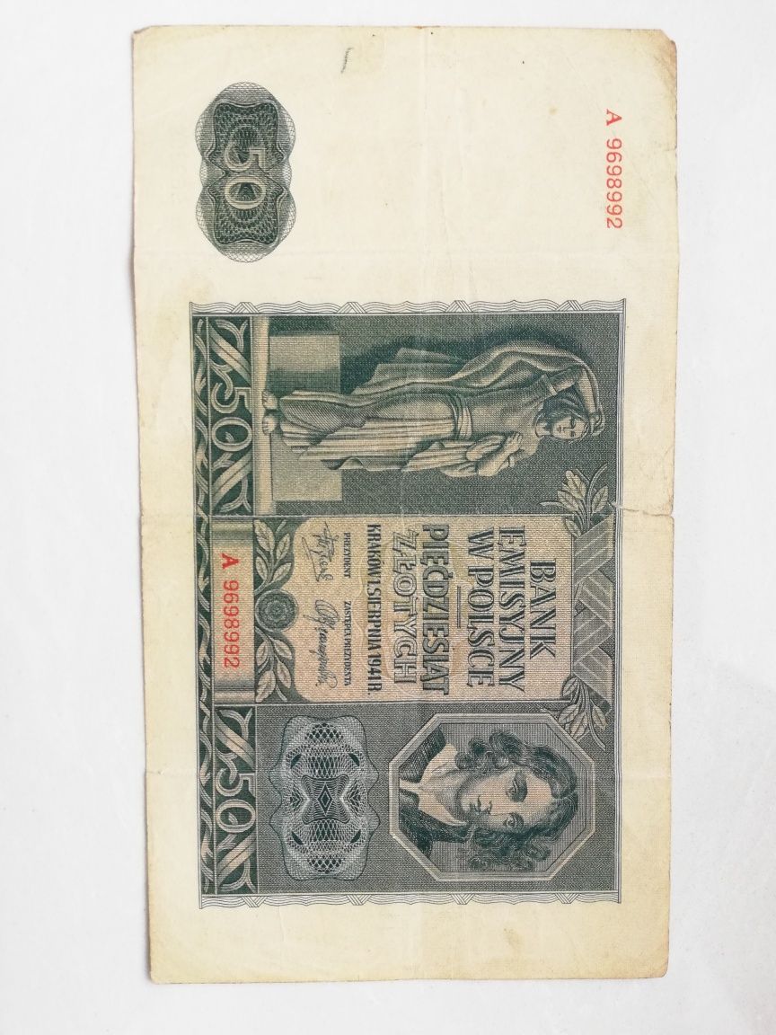 Banknot 50 zł 1941 r