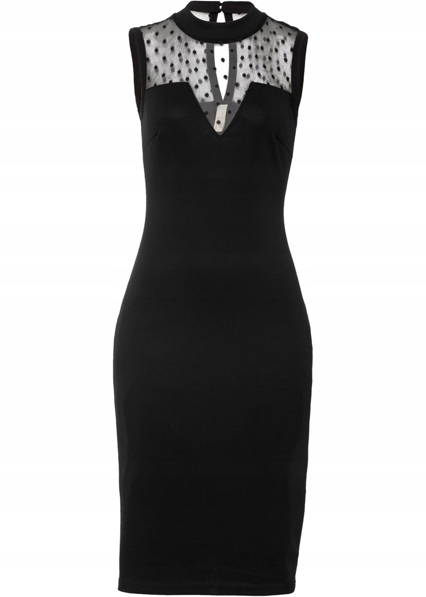 B.P.C czarna sukienka midi z siateczką ^36/38