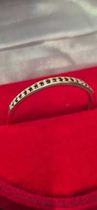 Złoty pierścionek/obrączka 585 brylanty 0,09 ct rozmiar 20