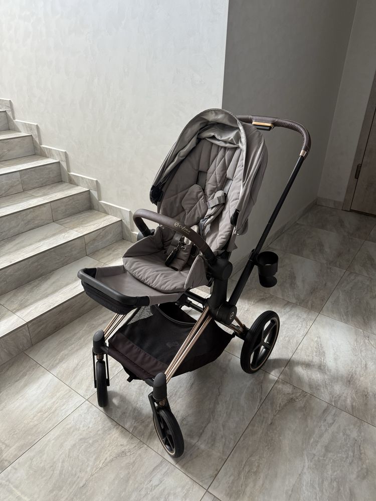 Візочок Cybex Priam Grey шасі Rosegold+ зимовий конверт