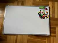 Tablica suchościeralna z magnesami do pisania 60x90